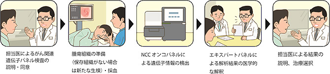 図 がん関連遺伝子パネル検査の流れ