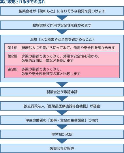 薬が販売されるまでの流れ
