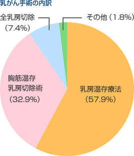 乳がん手術の内訳